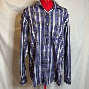 Eleganza uomo button down single pocket long sleeve shirt
